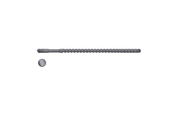 screw for Arburg Ø 30 mm, lenght: 976 mm, new, highly wear-resistant