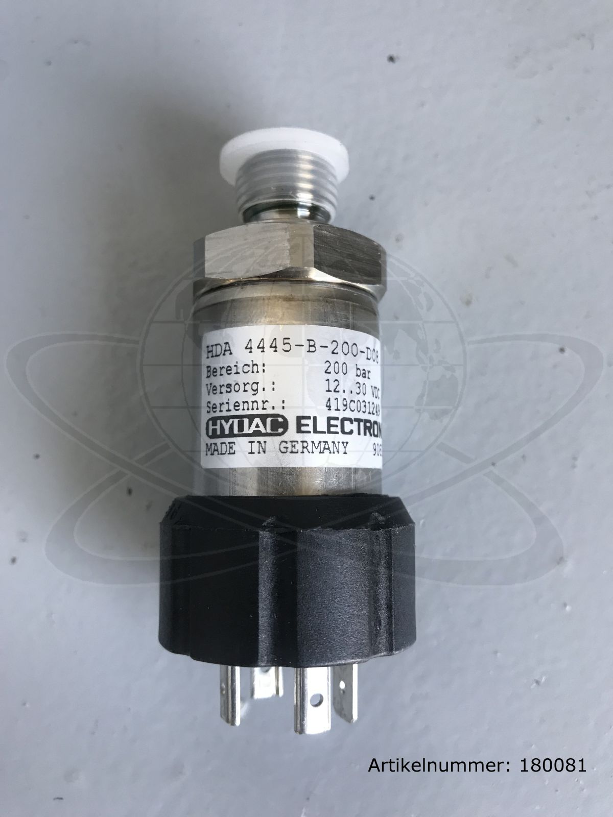 HYDAC hydraulic pressure sensor 200 Bar / HDA 4445-B-200-D08 / 10007633