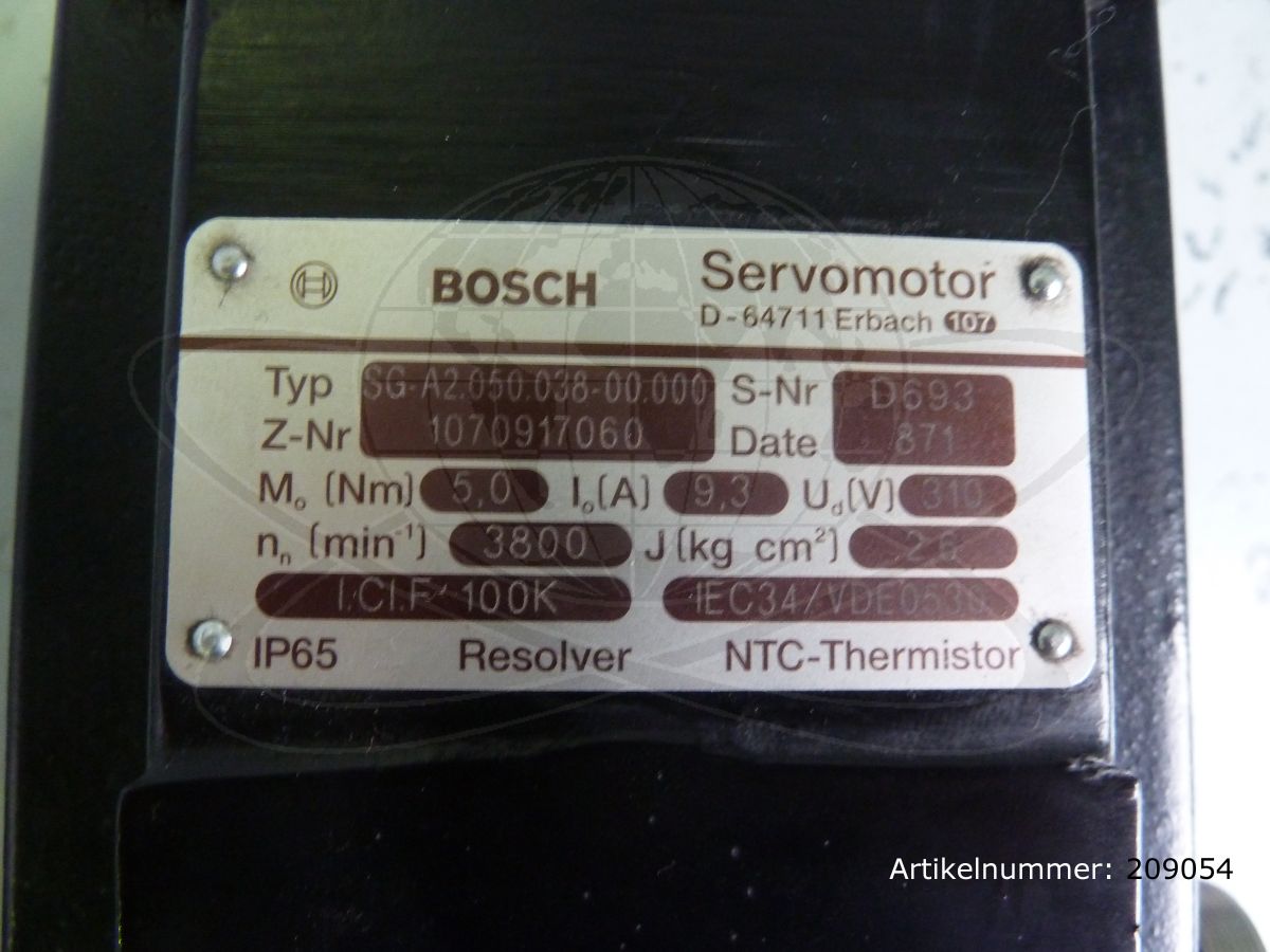 Bosch Servomotor + IMS Stirnradgetriebe, SG-A2.050.038-00.000, 7:1, SP8i / D693, 112080