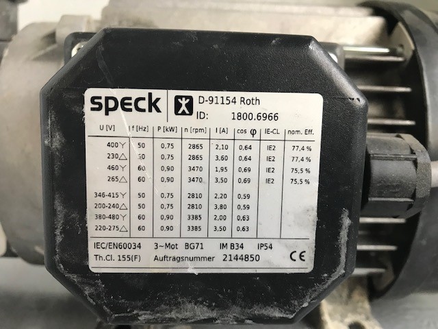 speck Pumpe + Motor 1800.6966 / 2144850