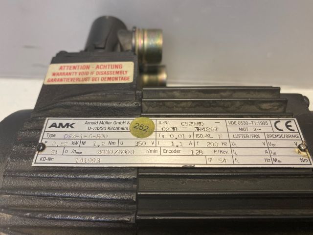 AMK Servomotor 0,52 kW 350V DS 4-1-6-R00 / 191993