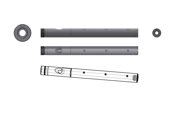 Zylinder für Arburg Ø 22 mm, Länge: 669 mm, neu, verschleißfest