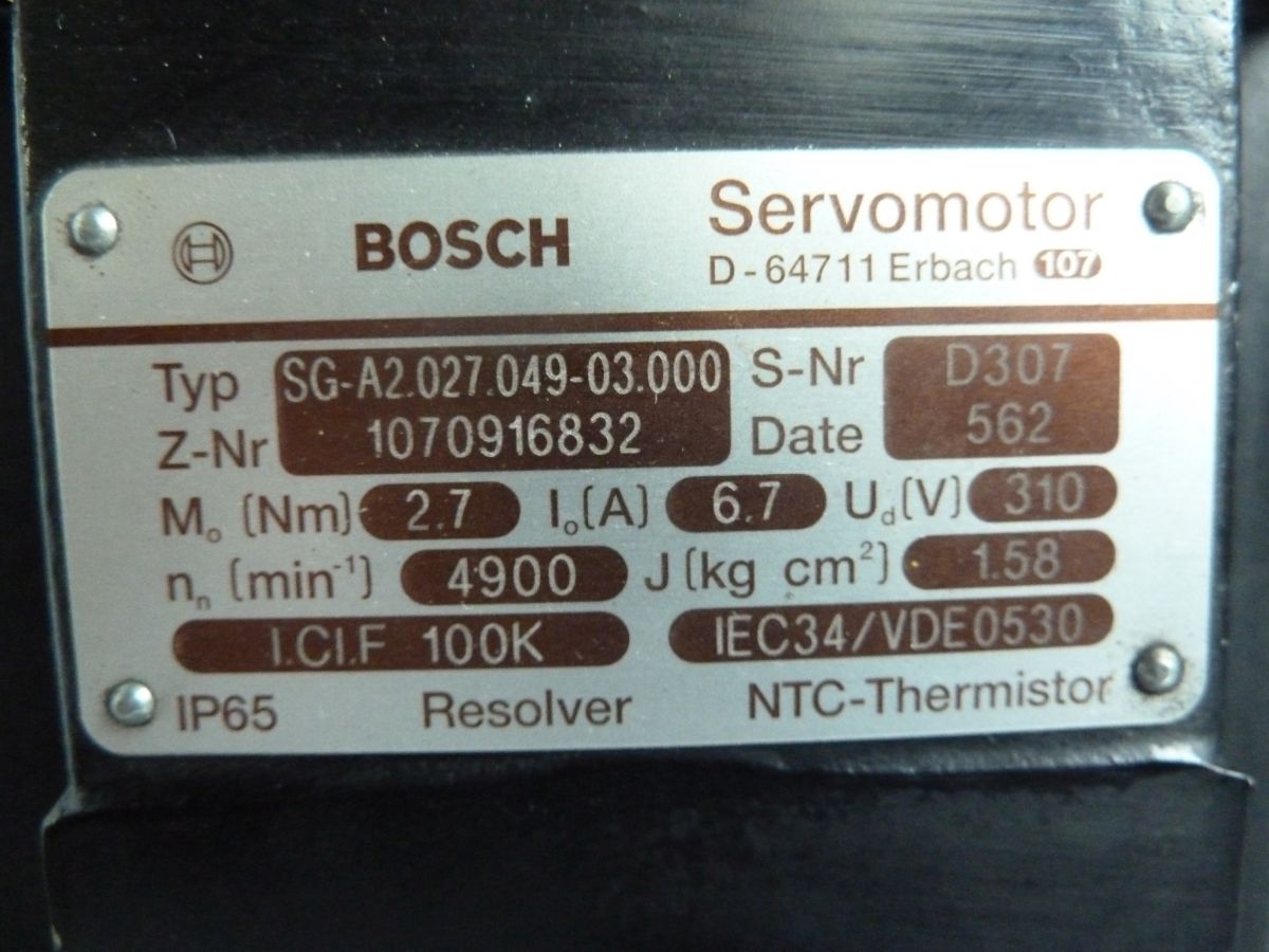 BOSCH Servomotor, SG-A2.027.049-03.000 / 1070916832