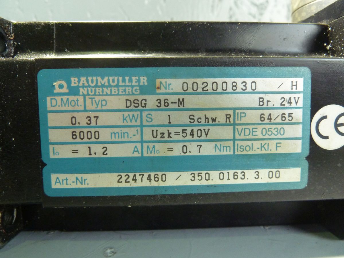 Baumüller Nürnberg AC-Motor, DSG 36-M / 00200830/H