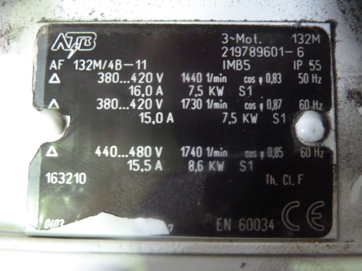 ATB Drehstrommotor 7,5 kW / 163.214 / AF 132M/4B-11