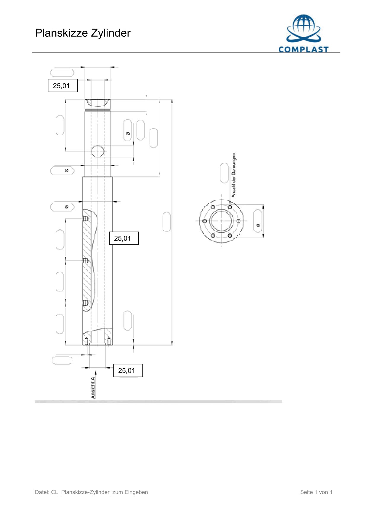 Arburg Plastifiziereinheit IU250, Ø 25 mm / 141.228 / Thermoplast Zylinder