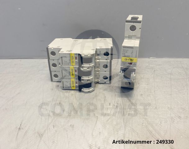 4x Siemens Leistungsschutzschalter 5SY41, 230/400V, 10kA, 1-polig, B, 6A / 5SY4106-6 / 0612548