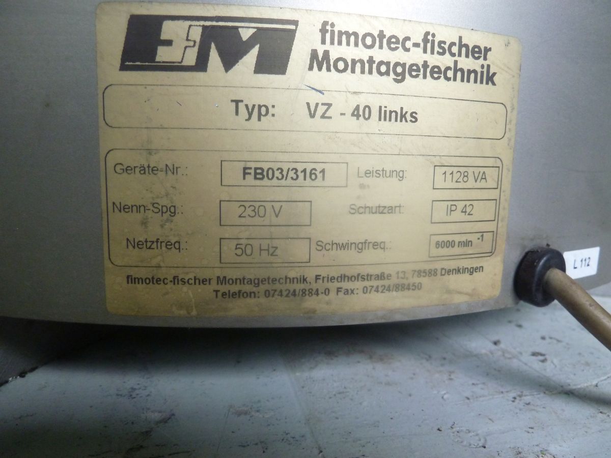 Fimotec-Fischer Montagetechnik Rütteltopf links, VZ-40-links / FB03-3161