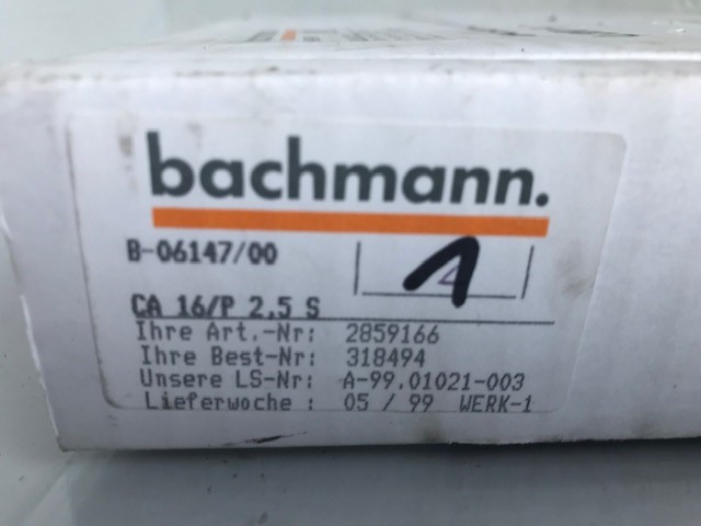Bachmann digitale Ausgangskarte CA 16/P 2,5 S / B-06147/00