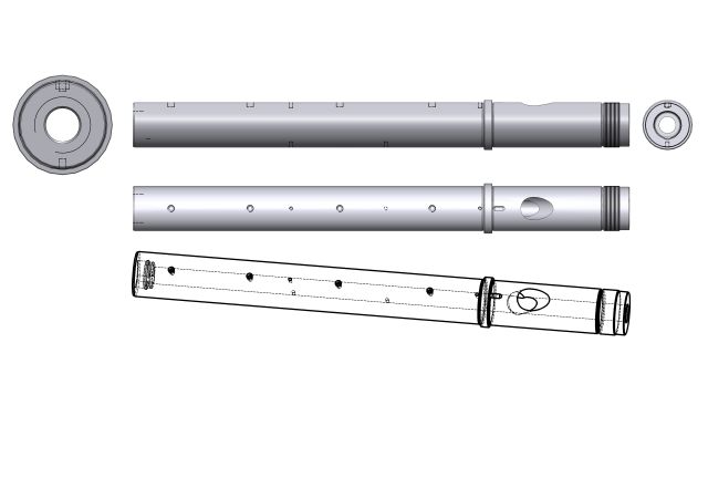 cylinder for Arburg Ø 35 mm, length: 991,5 mm, new, wear-resistant