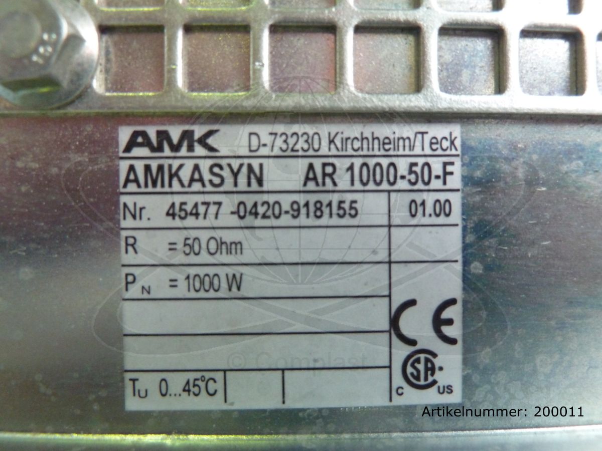 AMK Servodrive + Bremswiderstand / KU10, AR 1000-50-F / 454777-0420-918155, 46442-1092-1237148