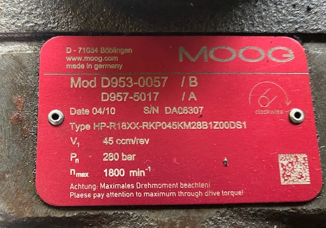 MOOG MV 275 Doppelpumpe RKP 140+45+ZP22+22 / D957-5017