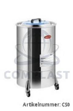 Moretto 120 ltr. stainless steel storage container on castors