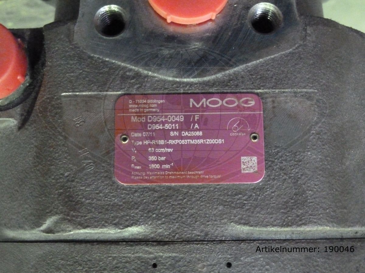 MOOG Ferromatik Doppelpumpe, RKP 63HPQ + 63HPQ 2 / D954-5011 / 10275210, 1010387
