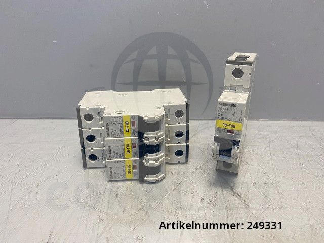 4x Siemens circuit breaker switch 5SY41, 230/400V, 10kA, 1-polig, C, 4A / 5SY4104-7 / 0613013
